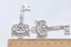 6 pcs of Antique Silver Owl Key Pendants Charms 29x60mm A6005
