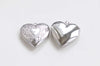 4 pcs of Platinum Heart Shaped Photo Lockets 29mm