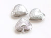 4 pcs of Platinum Heart Shaped Photo Lockets 29mm