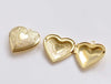 4 pcs of Raw Brass Heart Shaped Photo Lockets 29mm