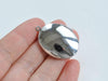 4 pcs of Platinum Brass Cross Oval Large Concave Photo Lockets 27x37mm