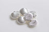 4 pcs Shiny Silver Scallop Shell Photo Lockets 19x22mm