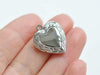 10 pcs of Platinum Heart Shaped Photo Lockets 19x22mm