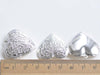 4 pcs of Shiny Silver Heart Shaped Photo Lockets 29mm