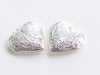 4 pcs of Shiny Silver Heart Shaped Photo Lockets 29mm