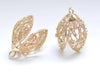 Filigree Flower High Quality Bead Caps Pendants Set of 4