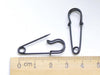 10 pcs Black Painted Safety Pins Vintage Brooch Findings 9x31mm