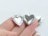 10 pcs of Platinum Heart Shaped Photo Lockets 19x22mm