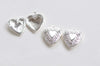 4 pcs of Shiny Silver Heart Shaped Photo Lockets 20x23mm