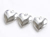 10 pcs of Platinum Heart Shaped Blank Photo Lockets 23mm