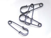10 pcs Black Painted Safety Pins Vintage Brooch Findings 9x31mm
