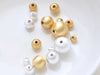 925 Sterling Silver Vermeil Brushed Seamless Round Spacer Beads 4mm-12mm Set of 2