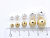 925 Sterling Silver Vermeil Brushed Seamless Round Spacer Beads 4mm-12mm Set of 2