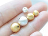 925 Sterling Silver Vermeil Brushed Seamless Round Spacer Beads 4mm-12mm Set of 2