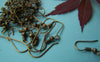 100 pcs Antiqued Bronze Ball End Fish Hook Earwire 18mm A3251