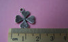 10 pcs Antique Silver 4 Leaf Clover Lucky Flower Charms A1118