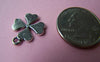 10 pcs Antique Silver 4 Leaf Clover Lucky Flower Charms A1118