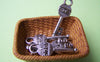 20 pcs of Antique Silver Key Charms 8x26mm A1231