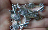 20 pcs of Antique Silver Key Charms 8x26mm A1231