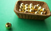 200 pcs Gold Round Iron Metallic Beads Ball Size 6mm A3962