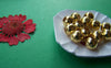 200 pcs Gold Round Iron Metallic Beads Ball Size 6mm A3962