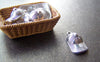 10 pcs of Antique Silver Lovely Baseball Cap Hat Charms 10x18mm A849