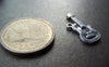 Antique Silver Guitar Music Instrument Charms Set of 10 A1663