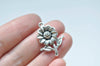 20 pcs Antique Bronze/Silver Sunflower Charms Pendants