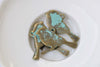 10 pcs Antique Bronze Green Patina Sparrow Bird Charms A4959