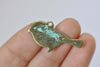 10 pcs Antique Bronze Green Patina Sparrow Bird Charms A4959