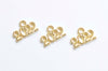 30 pcs Shiny Gold New Year 2022 Charms 10x13mm