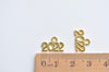 30 pcs Shiny Gold New Year 2022 Charms 10x13mm