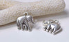 3D Elephant Pendants Antique Silver Animal Charms Set of 10 A7848