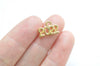 30 pcs Shiny Gold New Year 2022 Charms 10x13mm