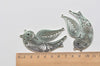 4 pcs Antique Silver Flat Swallow Dove Bird Pendants Charms A2736