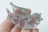 4 pcs Antique Silver Flat Swallow Dove Bird Pendants Charms A2736