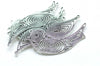 4 pcs Antique Silver Flat Swallow Dove Bird Pendants Charms A2736