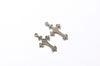 Fancy Cross Charms Antique Bronze Royal Pendants Set of 10 A7742