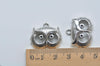 10 pcs Antique Silver Owl Head Charms Pendants 17x24mm A2250