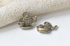 Antiqued Bronze Tea Pot Set Tea Cup Charms Pendants Set of 20