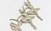 Antique Bronze/Silver Ballerina Charms Pendants Set of 10