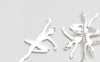 Antique Bronze/Silver Ballerina Charms Pendants Set of 10