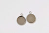 10 pcs Gunmetal Black Pendant Tray Blank Base Settings