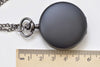 Matte Black Round Pocket Watch A8384
