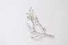 Brass Coral Branch Connectors Twig Pendants 30x52mm Set of 2