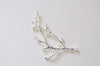 Brass Coral Branch Connectors Twig Pendants 30x52mm Set of 2