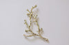 Brass Coral Branch Connectors Twig Pendants 30x52mm Set of 2