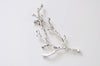 Brass Coral Branch Connectors Twig Pendants 30x52mm Set of 2