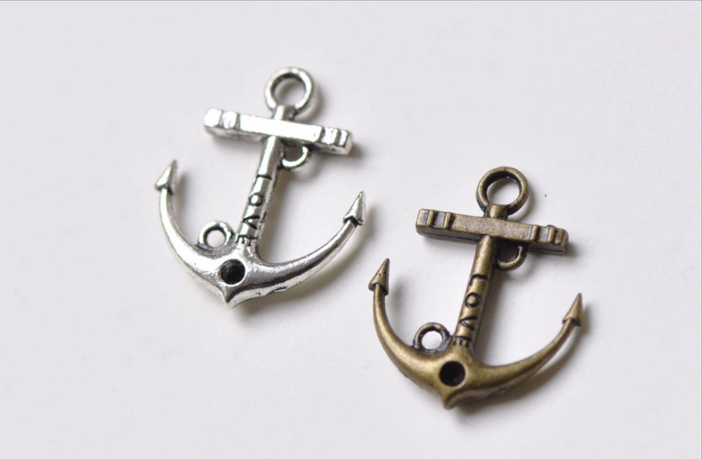 Supplies - Love Anchor Charms Nautical Pendant Connector
