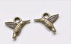 Charms - Antique Bronze 3D Hummingbird Bird Charms Set of 20 A8399